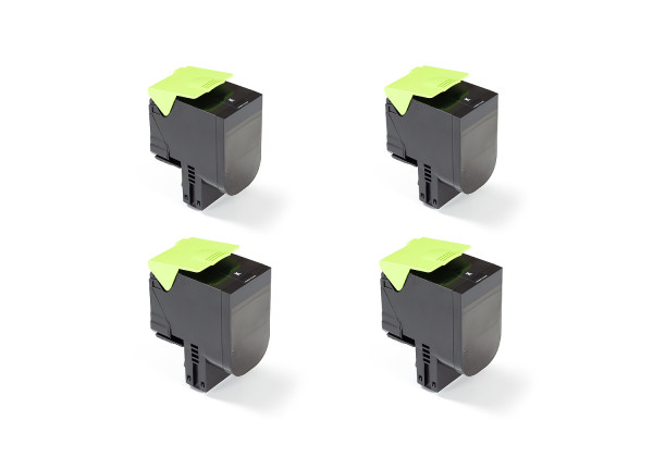 Green2Print Toner 4 Kartuschen schwarz 4x 3000 Seiten ersetzt Lexmark 71B0010, 71B20K0 passend für L