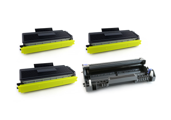 Green2Print 3x Toner, 1x Trommel 3x 7000, 1x 25000 Seiten ersetzt Brother DR-3100, TN-3170 passend